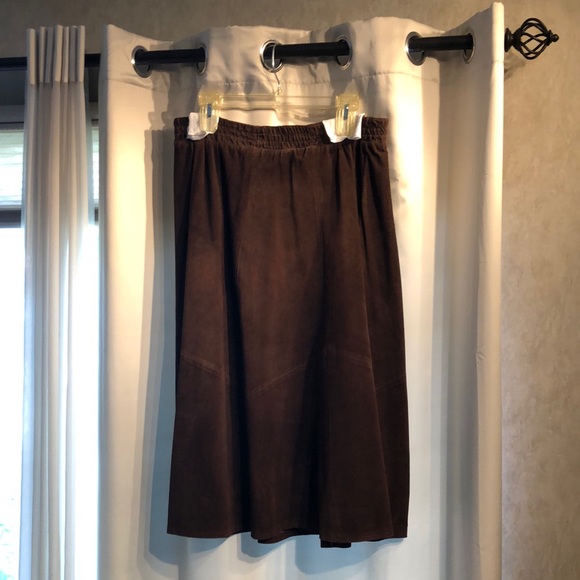 Vintage Pia Rucci Suede Leather Skirt - Picture 1 of 11